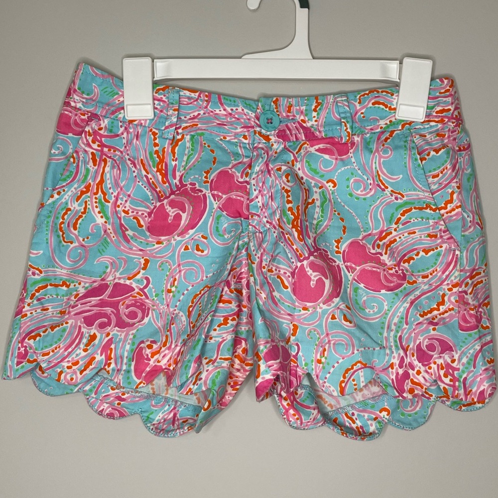 Lilly Pulitzer 100% Cotton The Buttercup Short Jellies Be Jammin Spa Blue